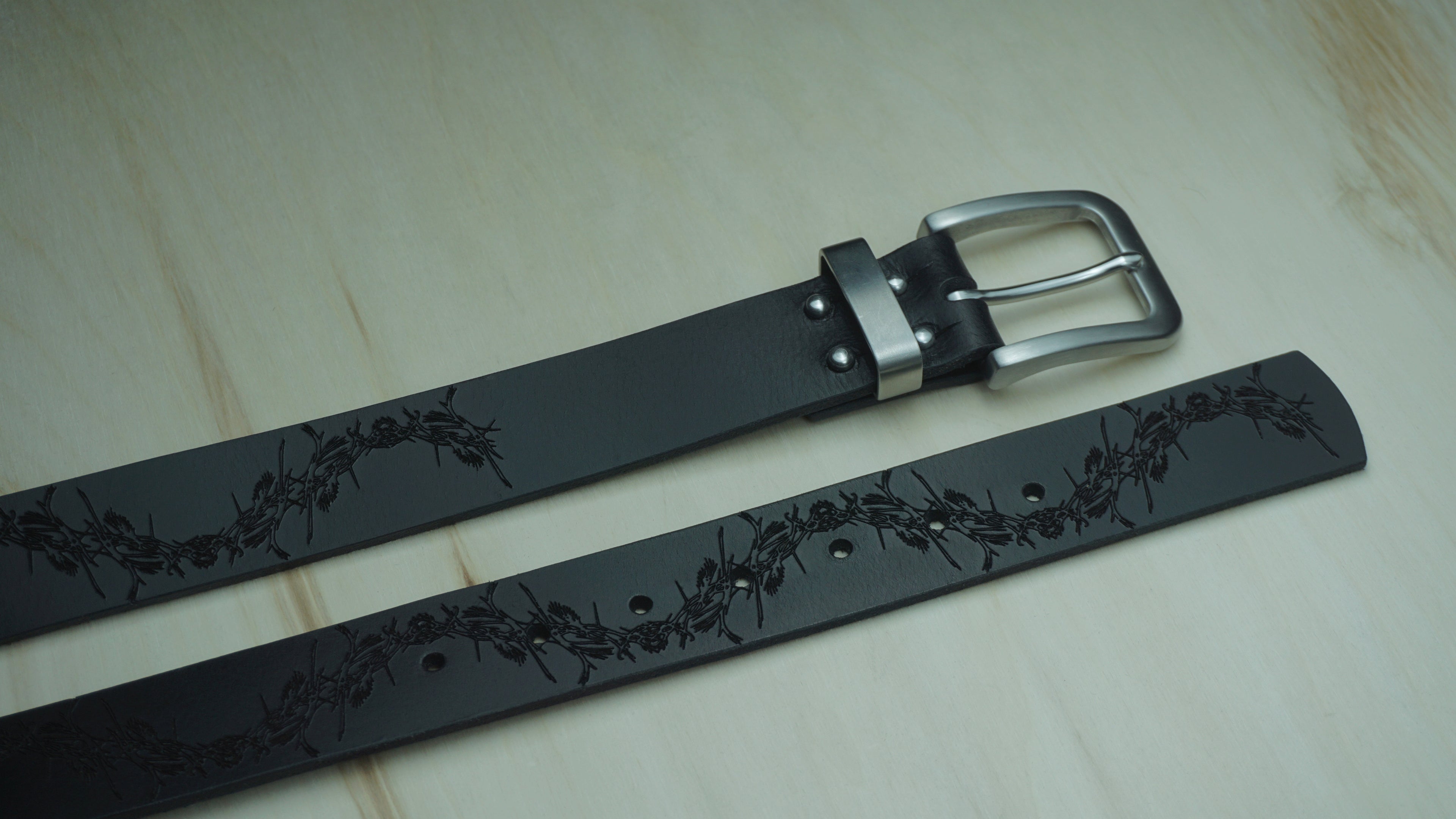 "Serespina" Engraved Belt - SPYD333R COLLABORATION