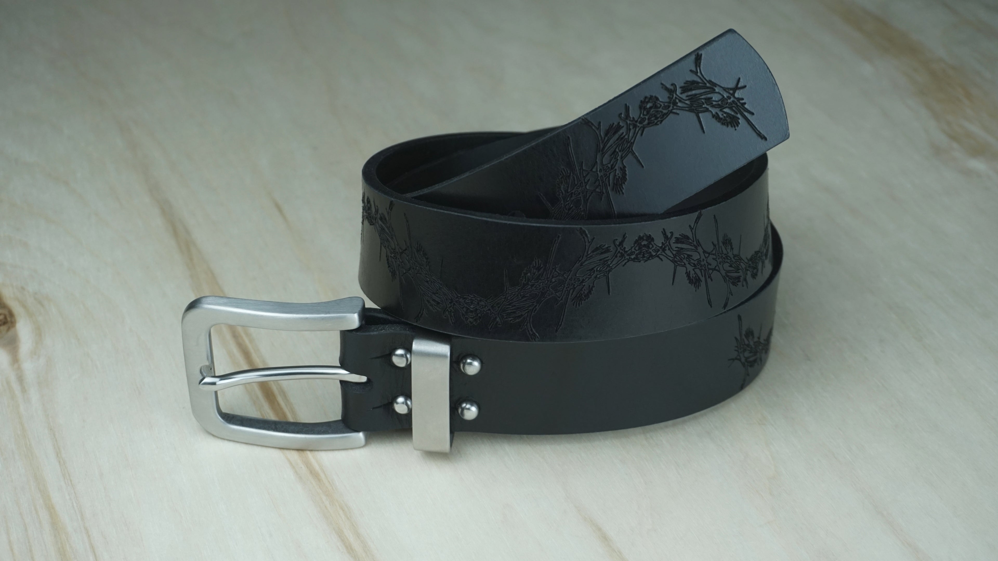 "Serespina" Engraved Belt - SPYD333R COLLABORATION