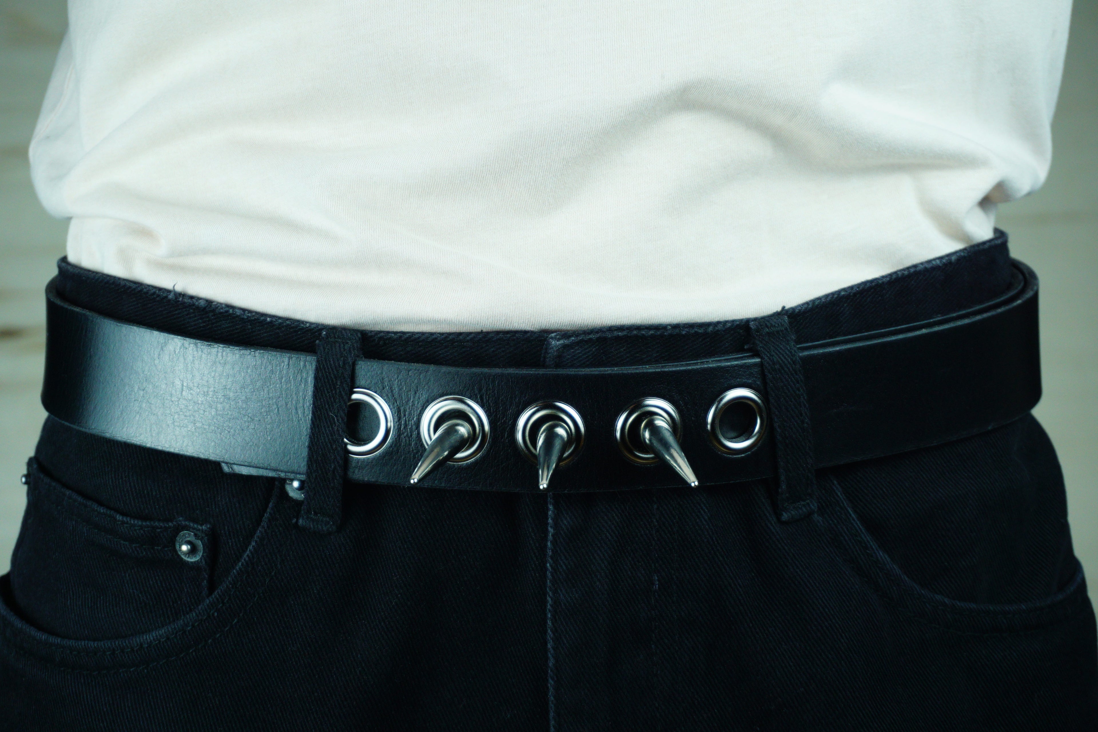 “Impalement” Belt in Full Grain Buffalo Leather