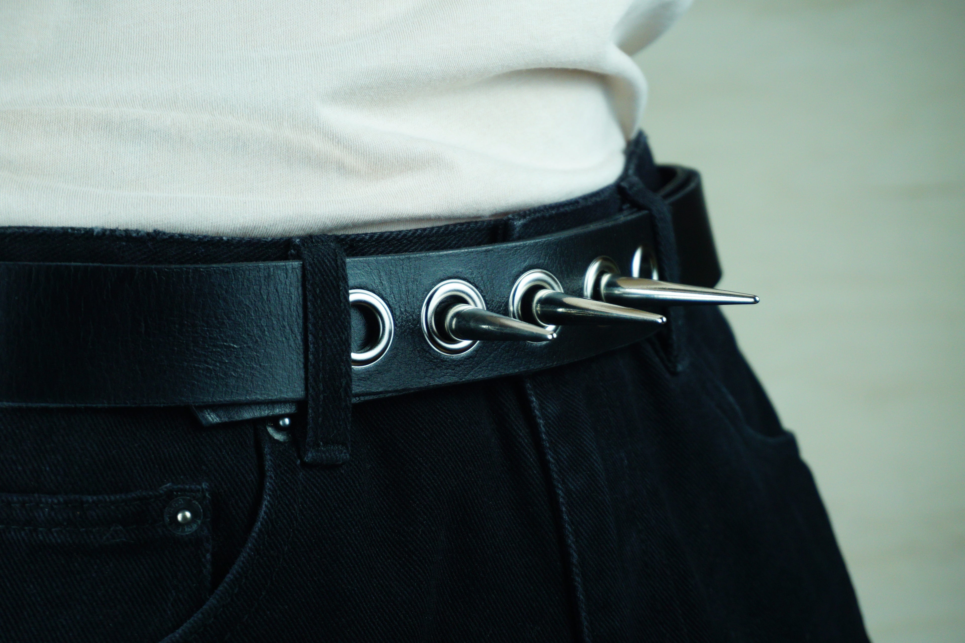 “Impalement” Belt in Full Grain Buffalo Leather