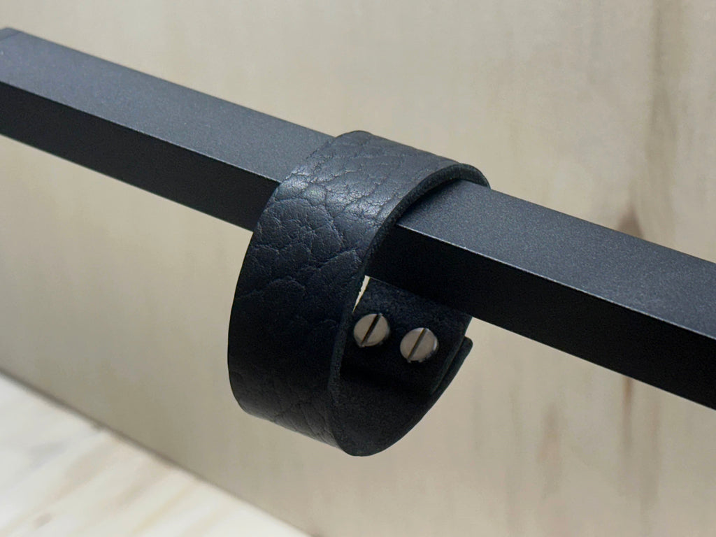 "2 Stud" Bison Leather Bracelet