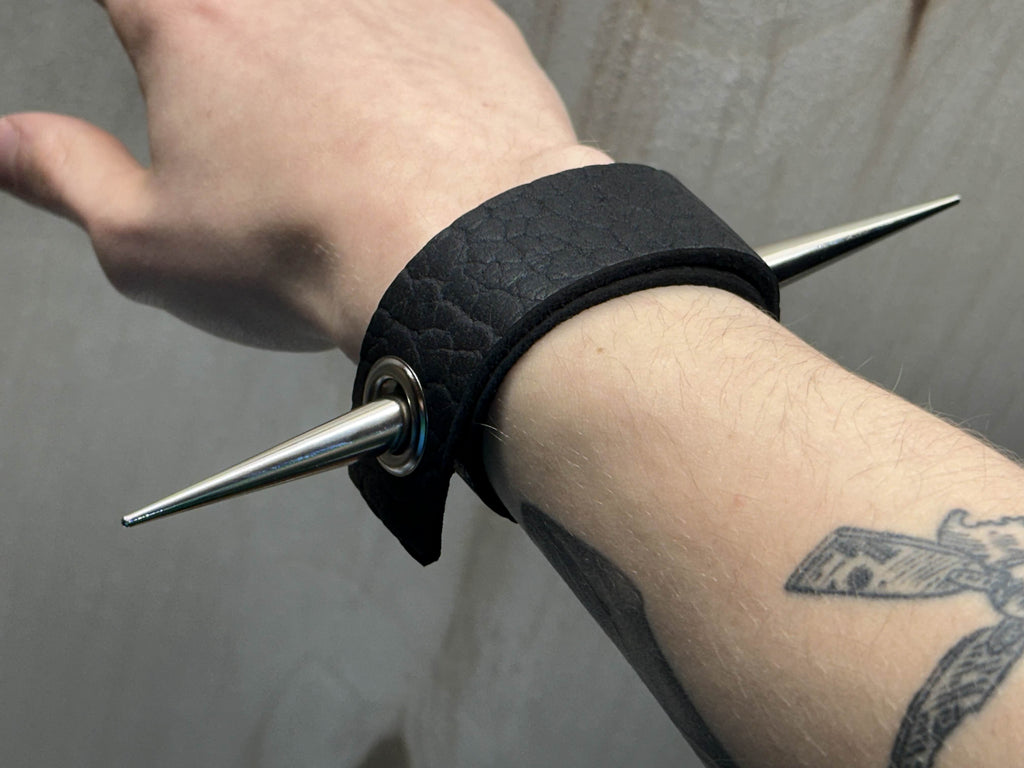 "Impalement" Bison Leather Bracelet