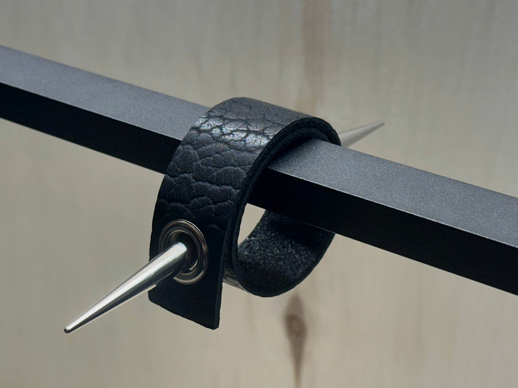 "Impalement" Bison Leather Bracelet