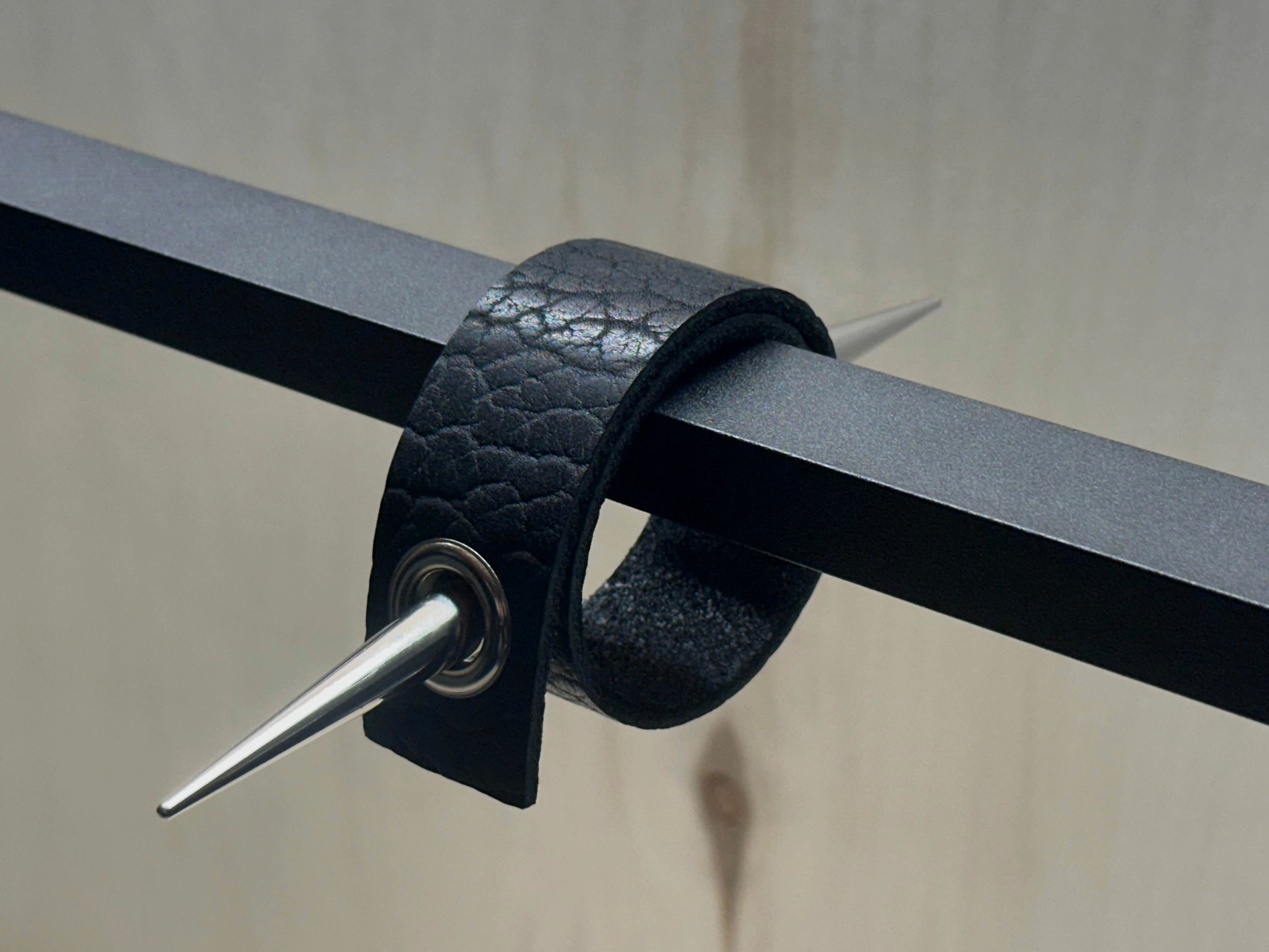 "Impalement" Bison Leather Bracelet