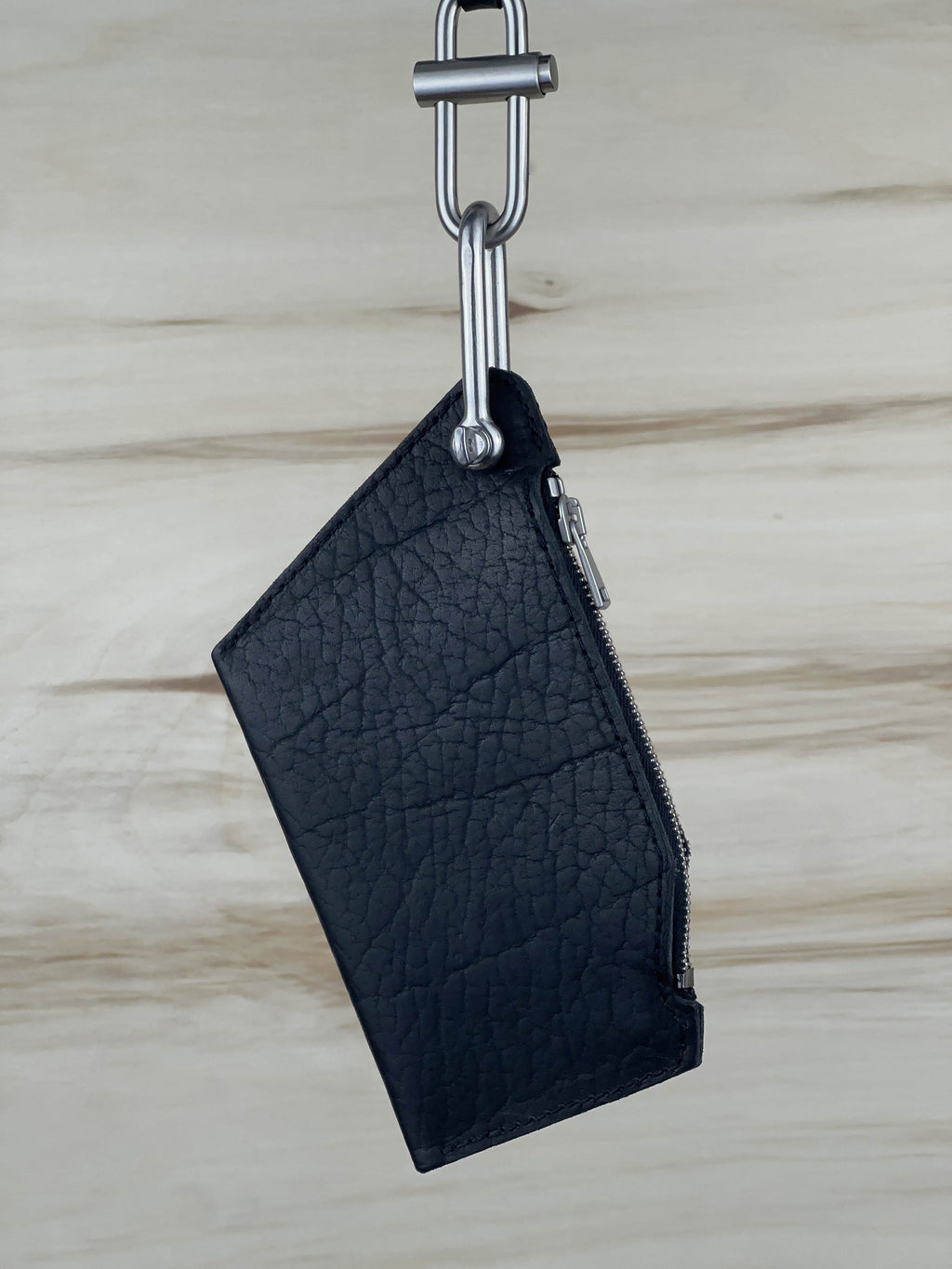 "Angled" Bison Leather Belt Wallet