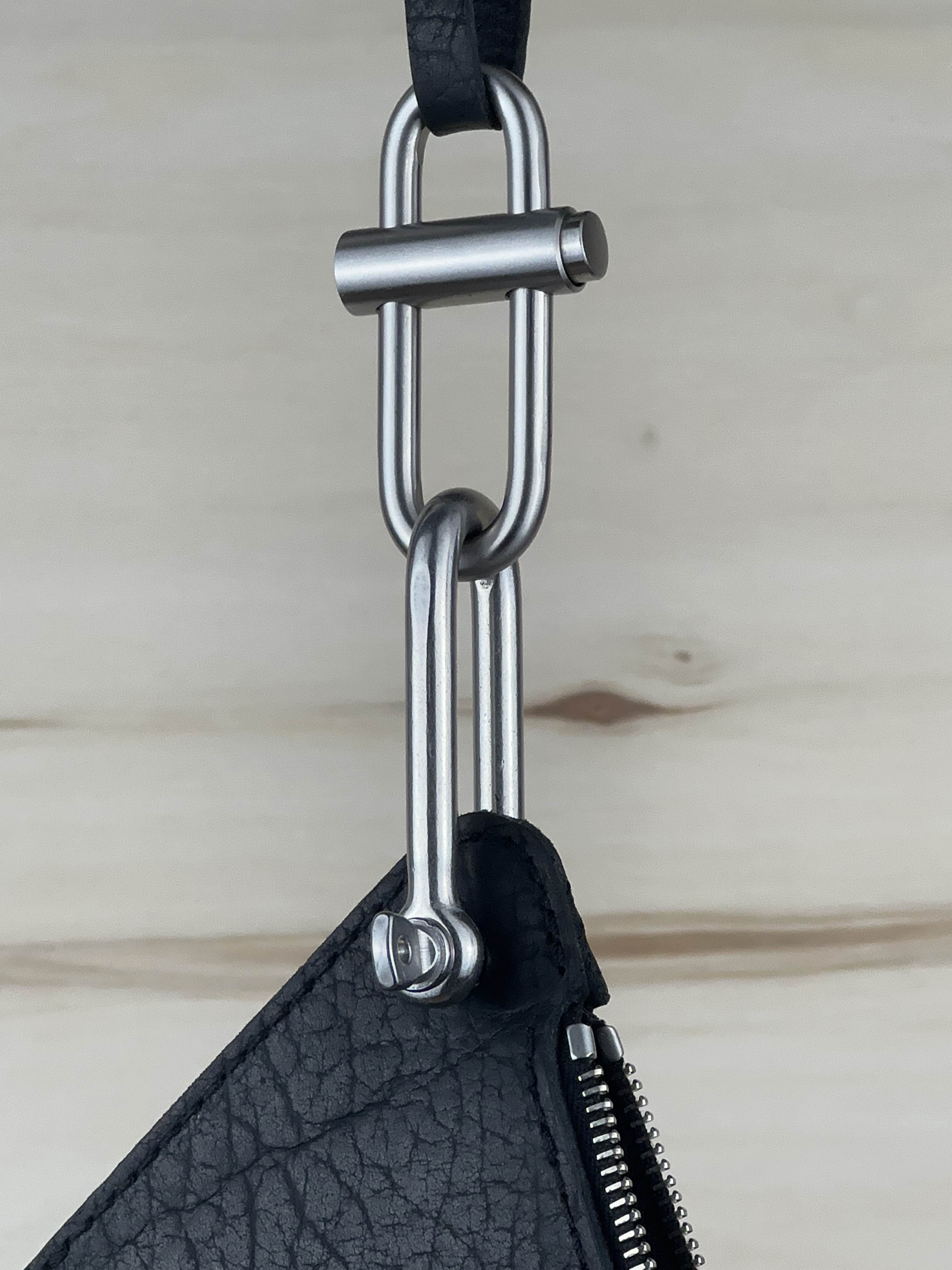 "Angled" Bison Leather Belt Wallet