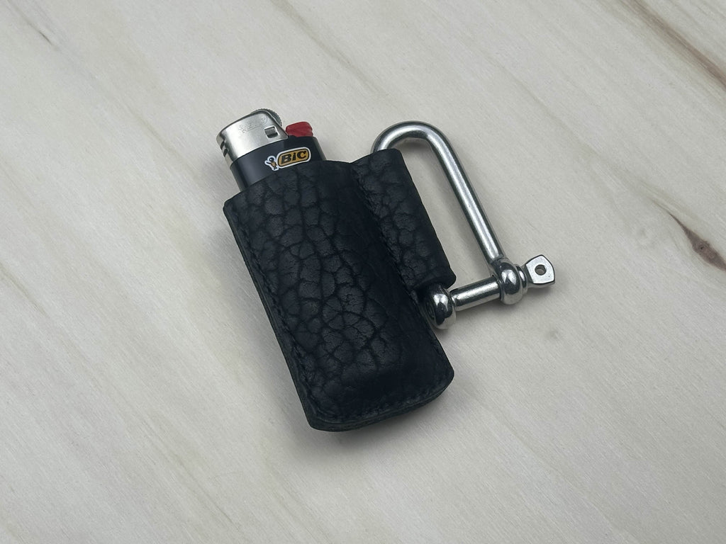 "Shackle" Bison Leather Lighter Holder