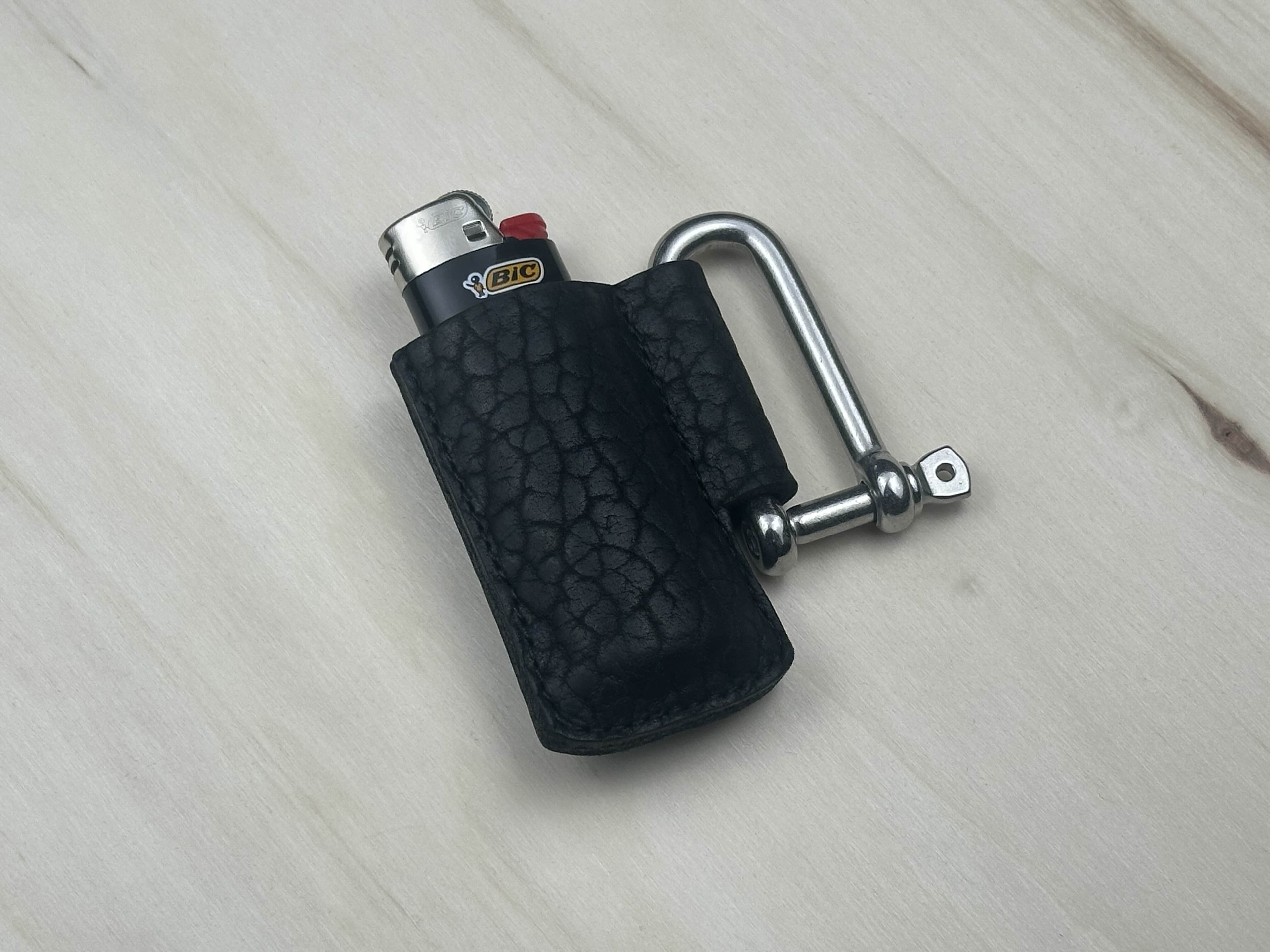 "Shackle" Bison Leather Lighter Holder