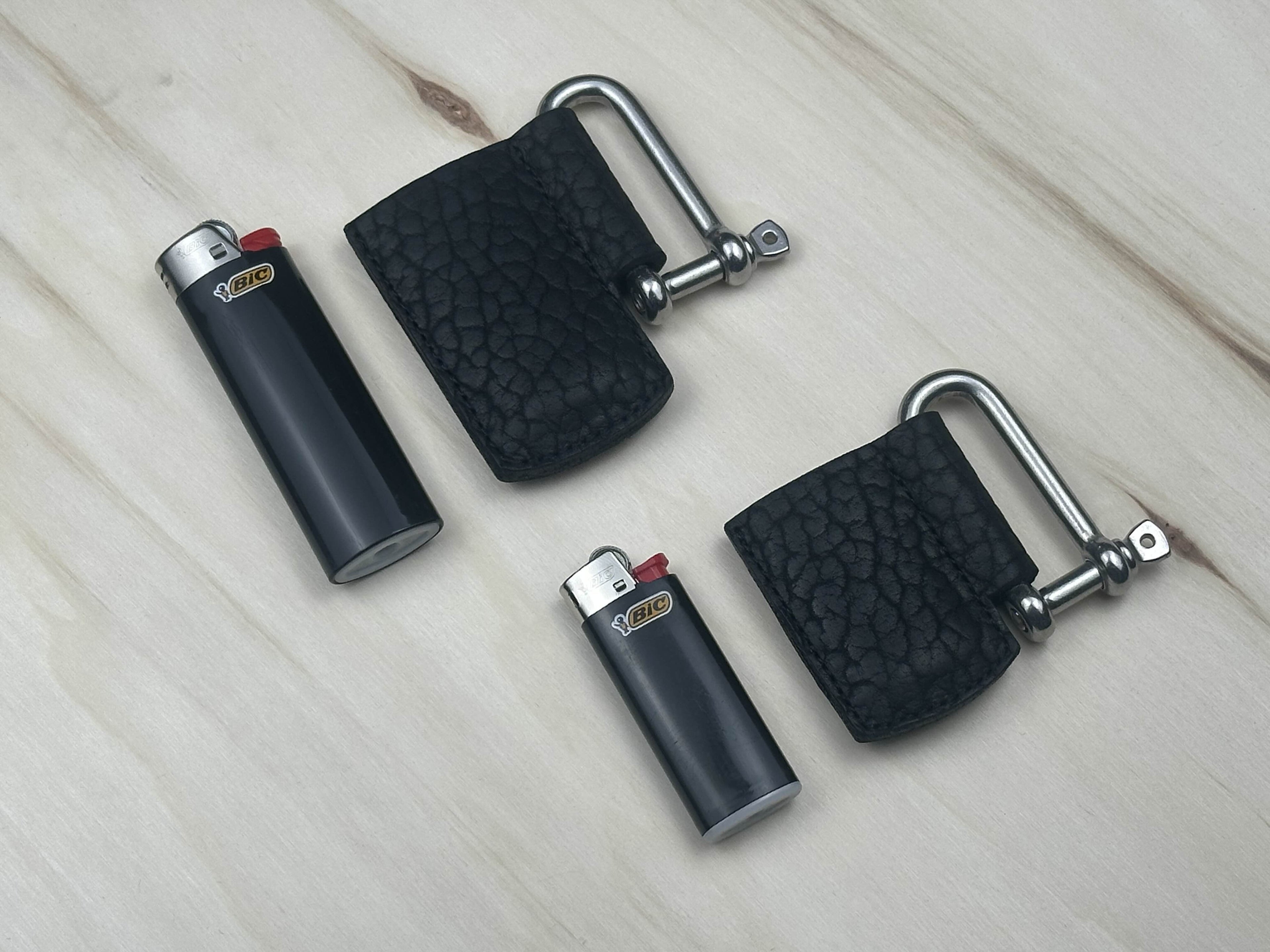 "Shackle" Bison Leather Lighter Holder