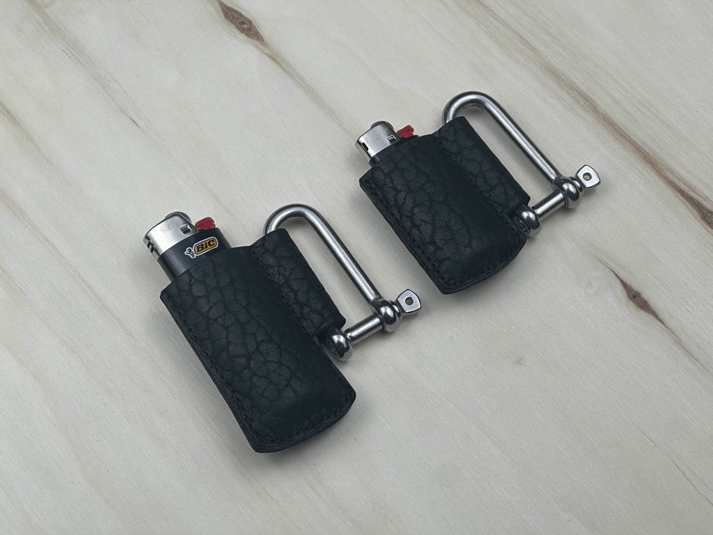 "Shackle" Bison Leather Lighter Holder