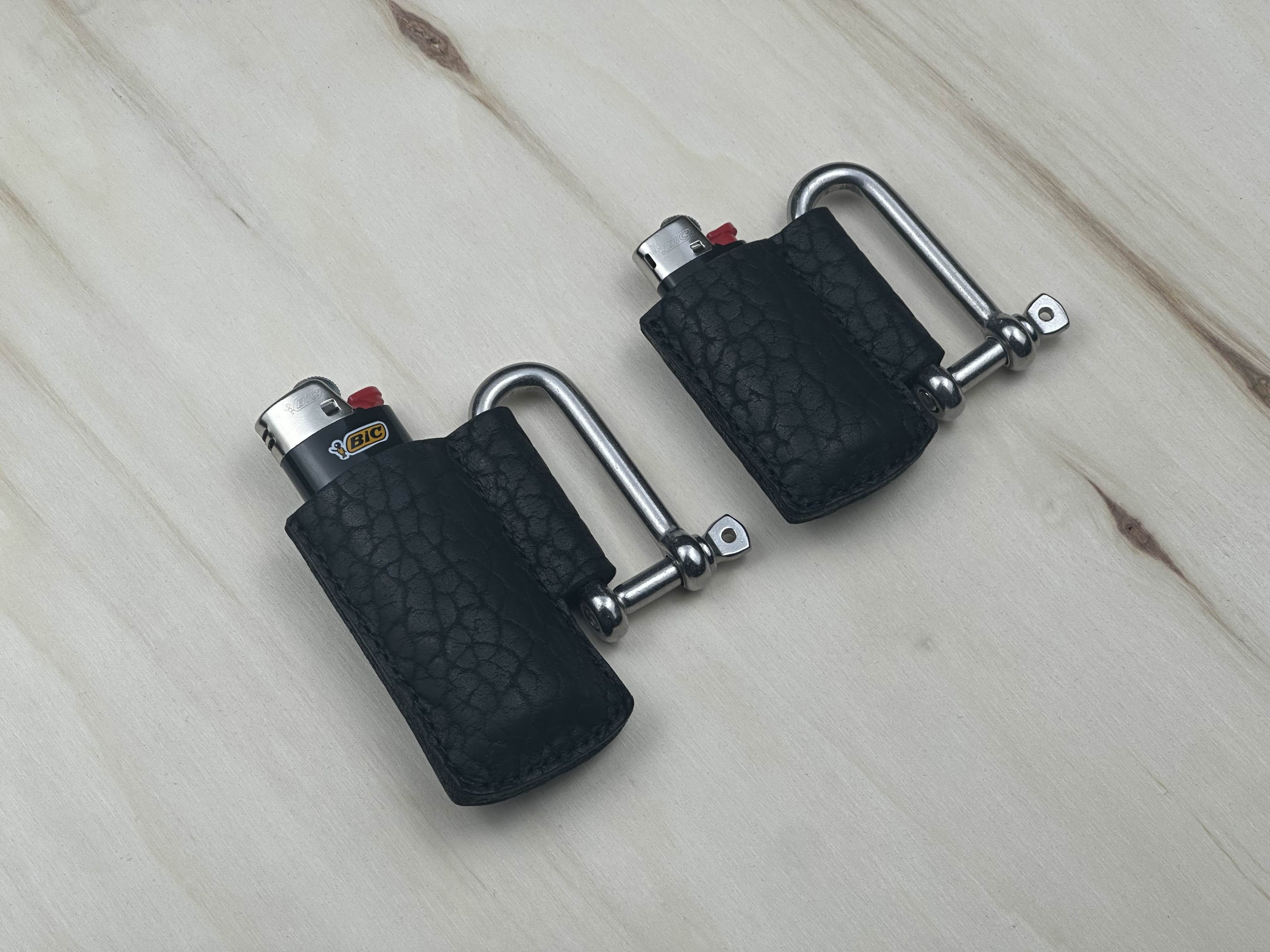 "Shackle" Bison Leather Lighter Holder