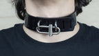 “Oval Clip” Choker in Full Grain Buffalo Leather
