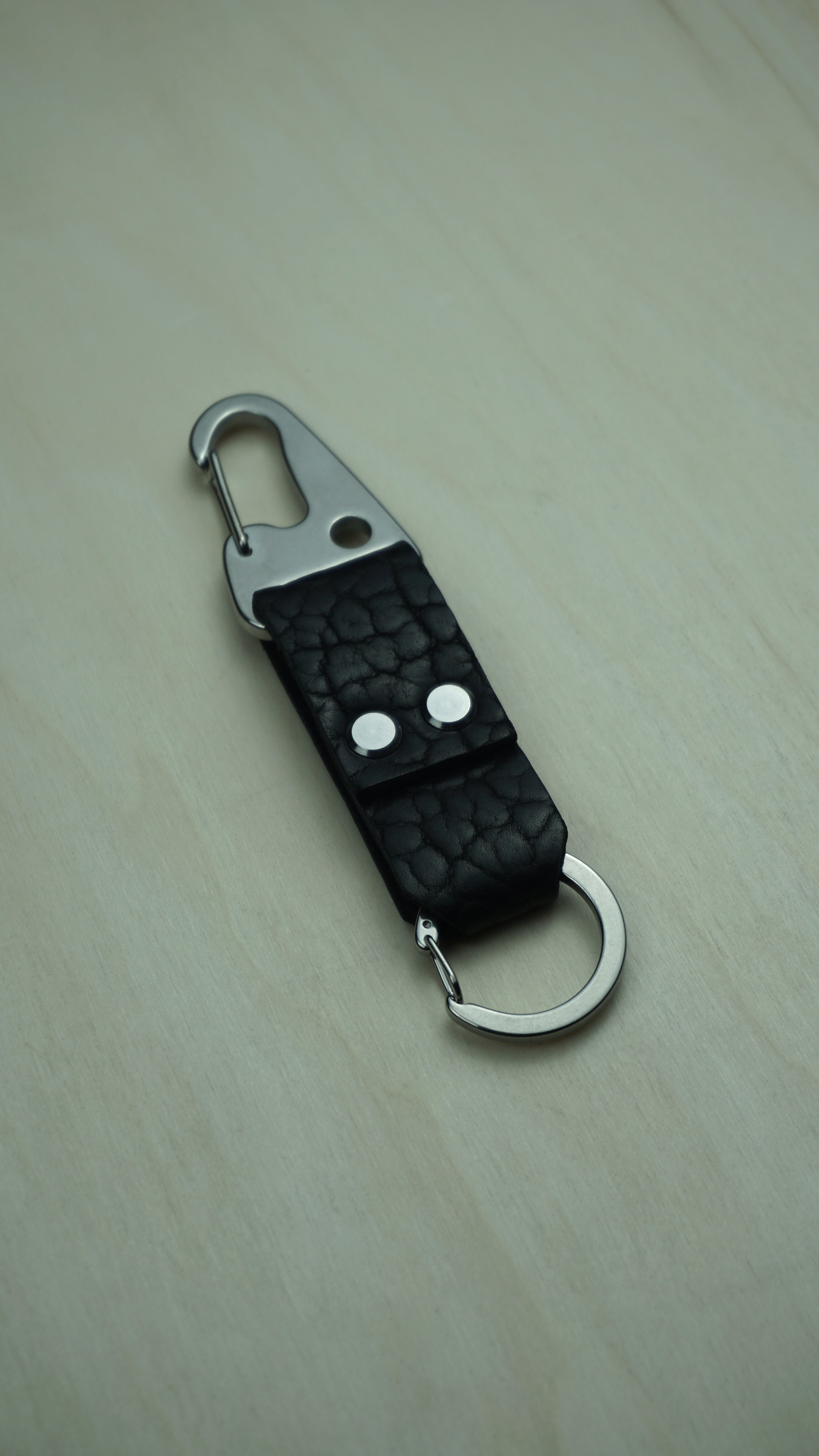 Rifle Clip Bison Leather Keychain
