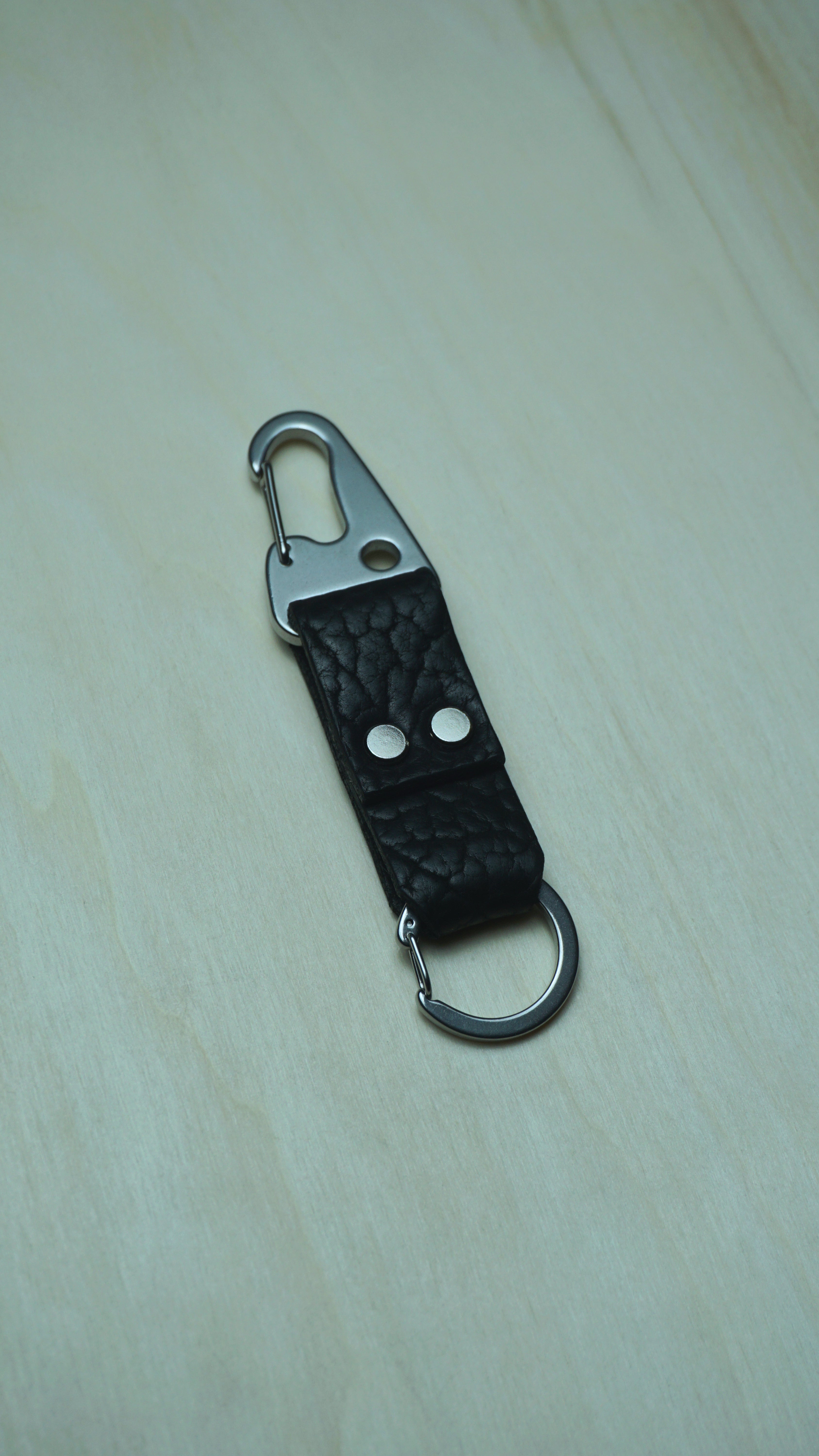Rifle Clip Bison Leather Keychain