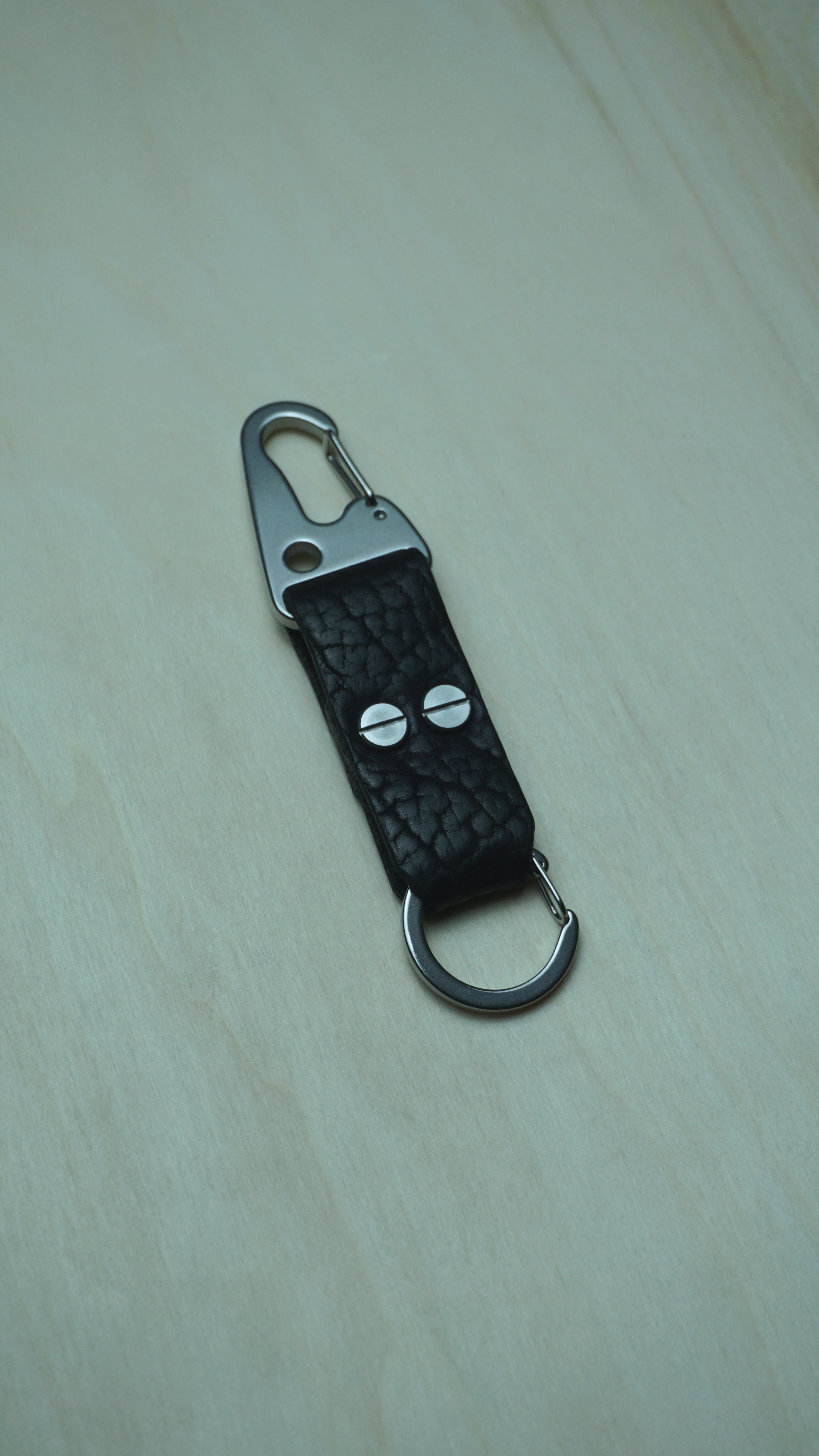 Rifle Clip Bison Leather Keychain