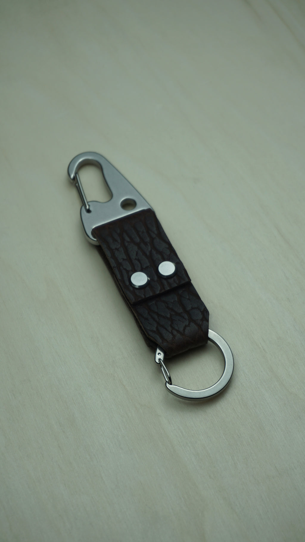 Rifle Clip Bison Leather Keychain
