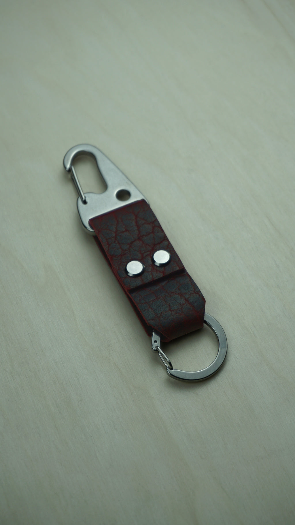Rifle Clip Bison Leather Keychain