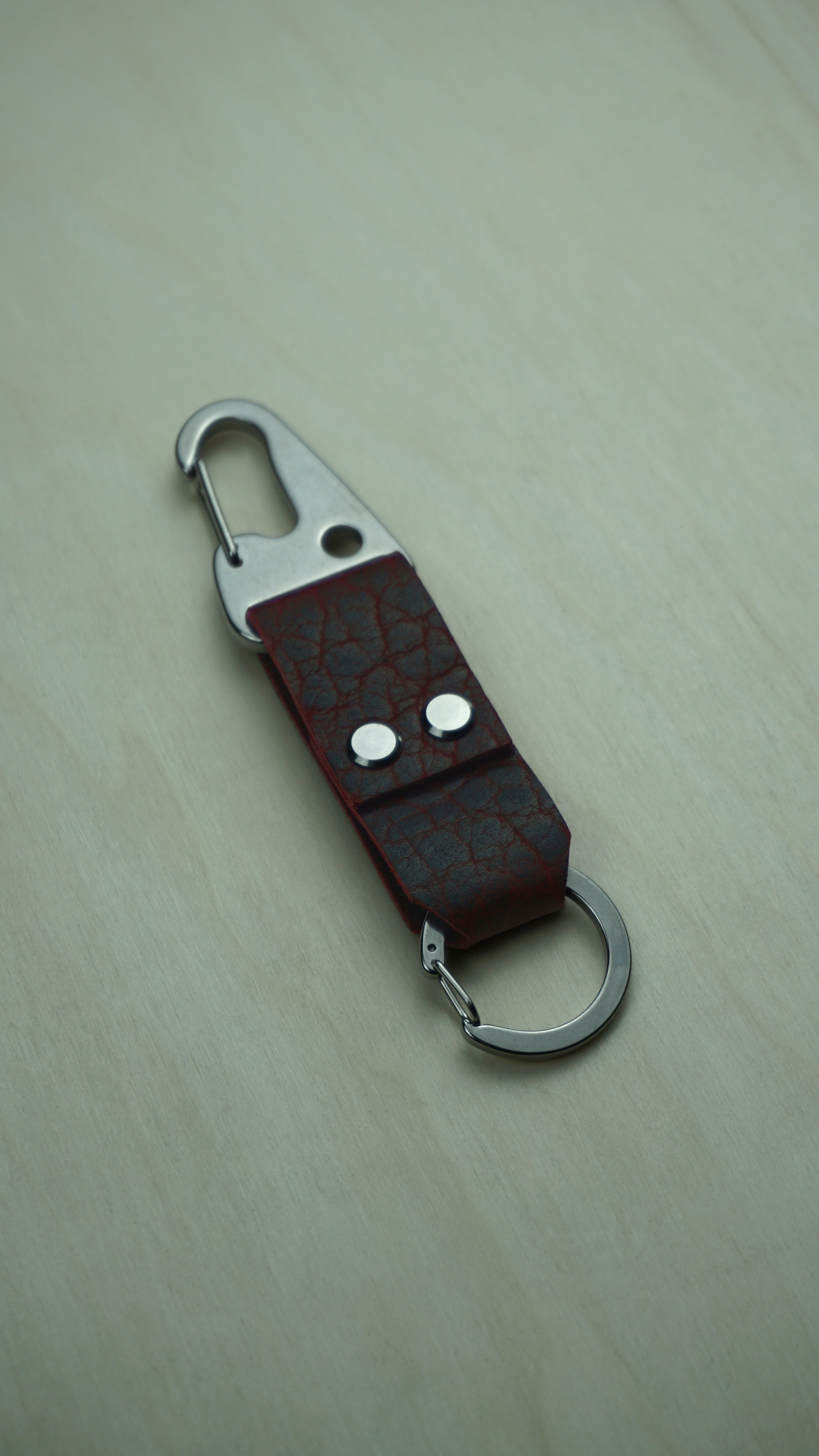 Rifle Clip Bison Leather Keychain