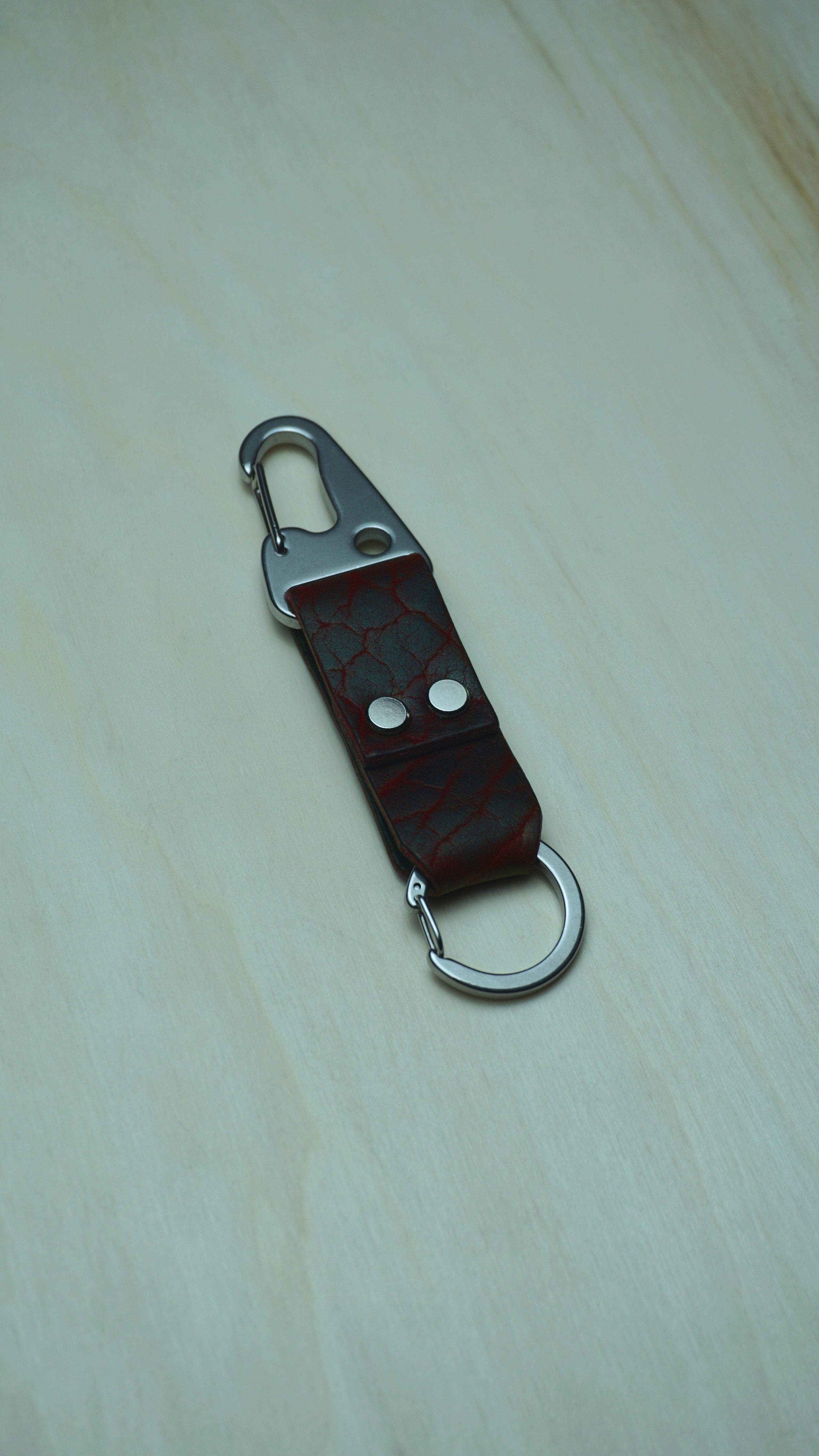 Rifle Clip Bison Leather Keychain
