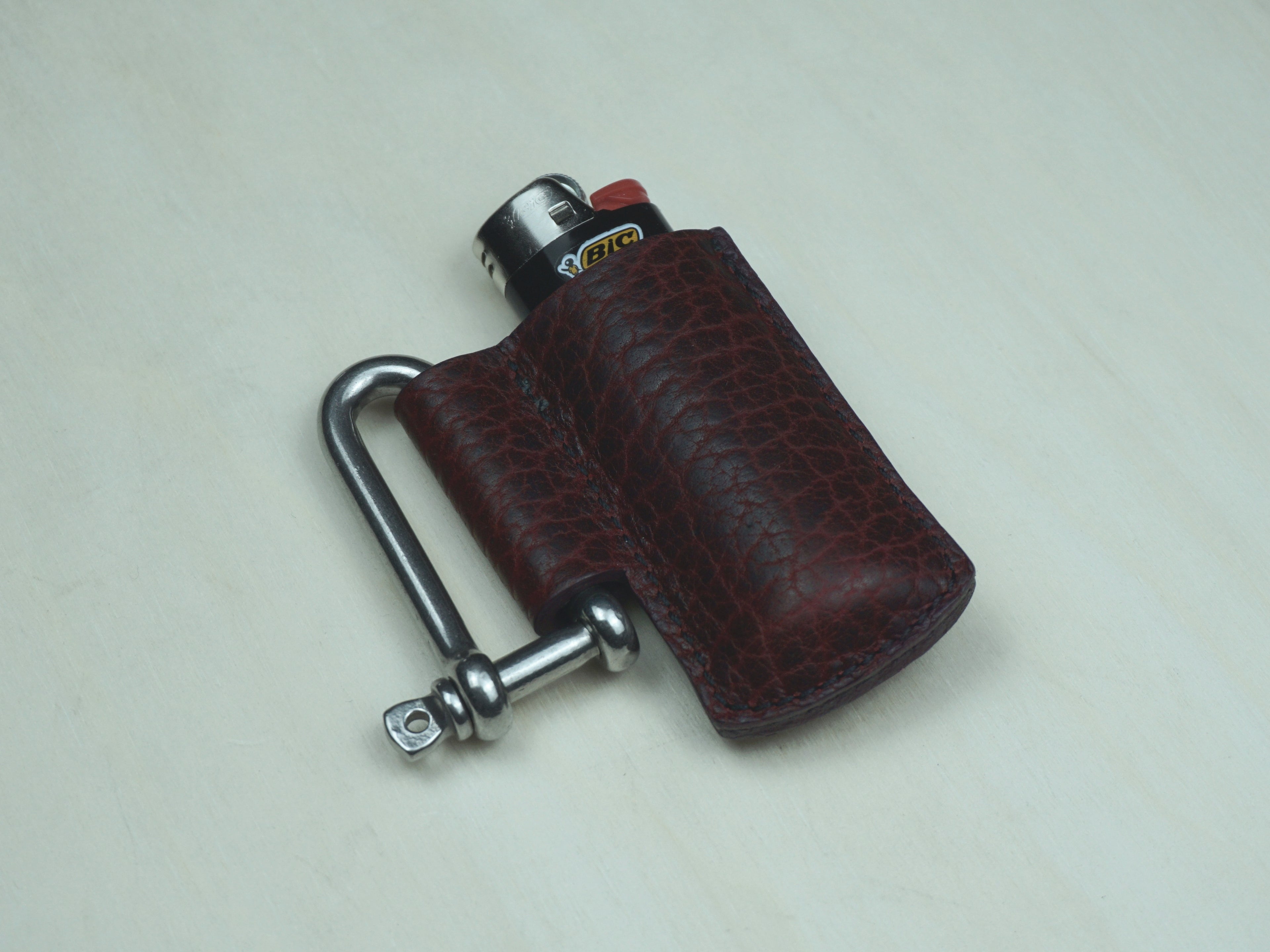 "Shackle" Bison Leather Lighter Holder