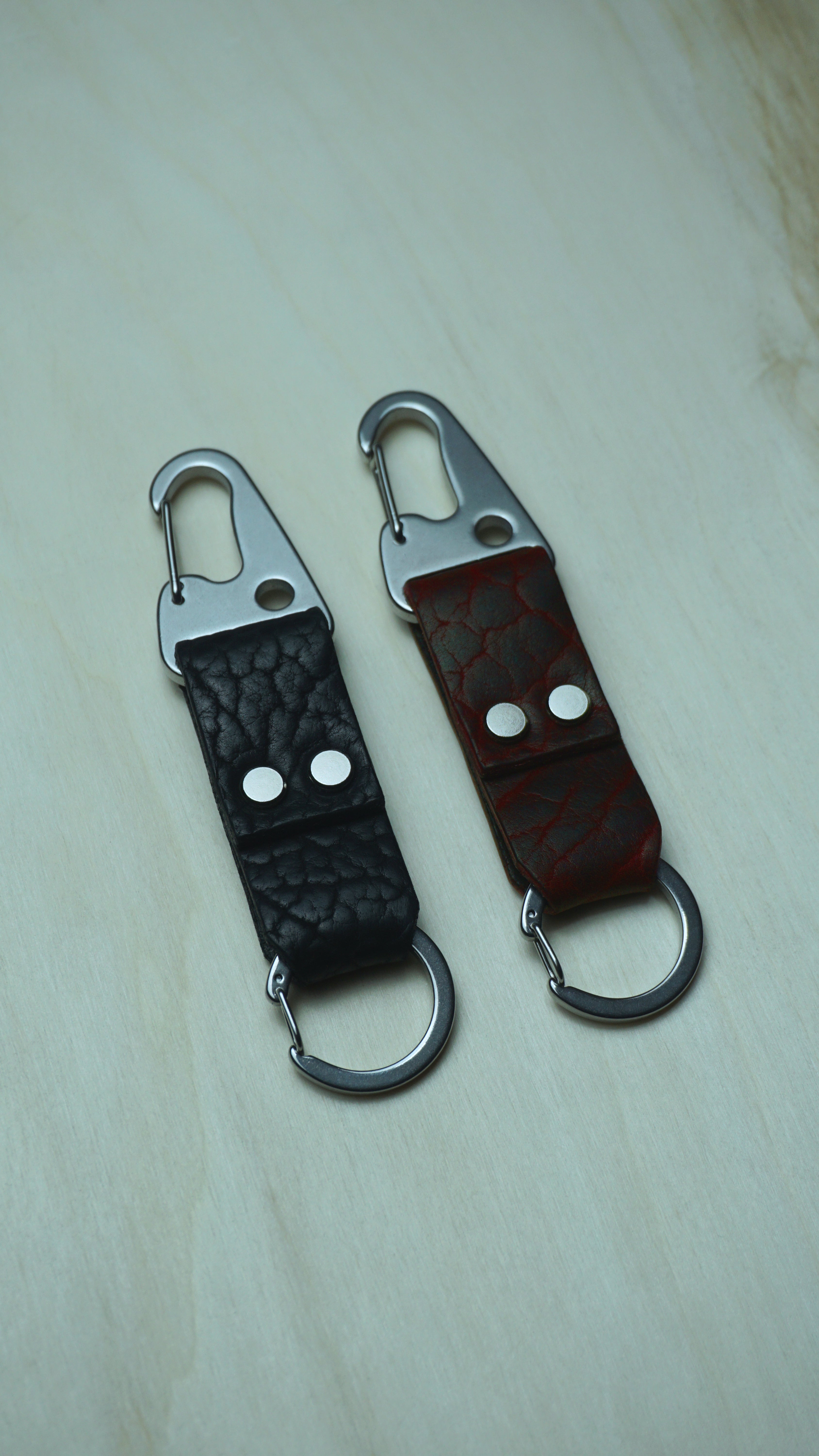 Rifle Clip Bison Leather Keychain
